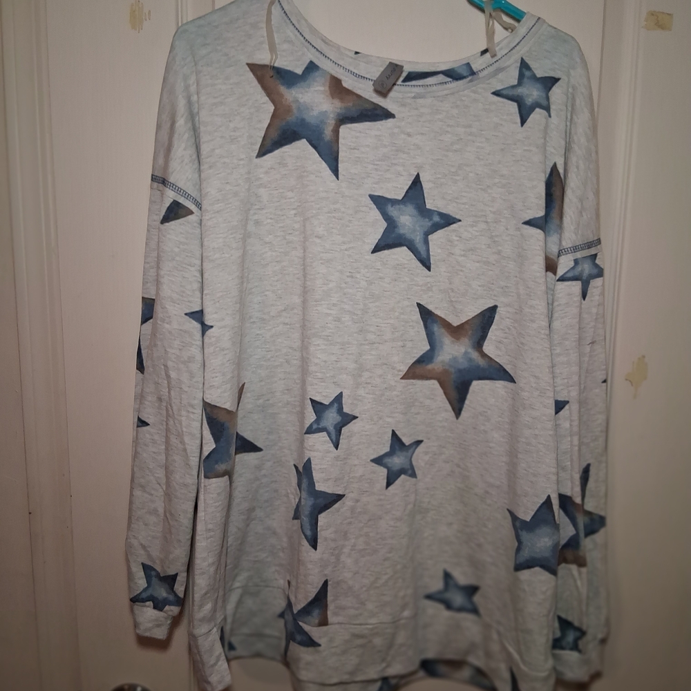 Honeyme Kids Starry Sweatshirt in Blue and Gray
